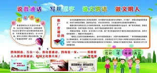 说普通话写规范字宣传展板图片