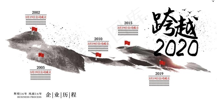 企业文化墙图片psd模版下载