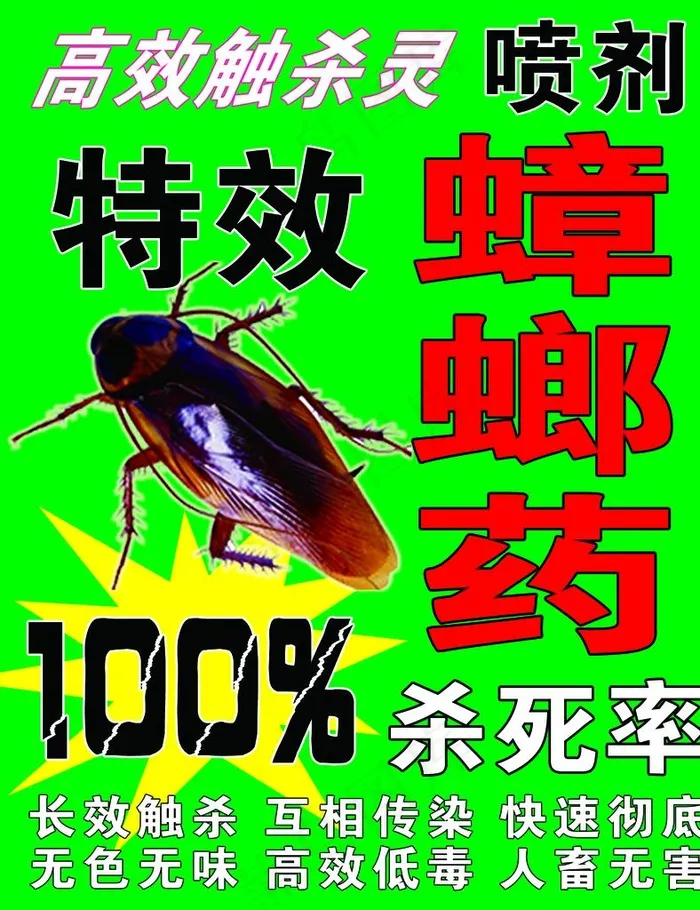 蟑螂药图片psd模版下载