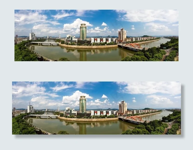 诸暨浦阳江全景图图片