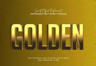 字体样式 金色阴影效果图片