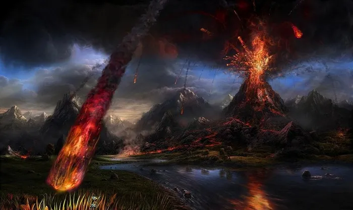 火山喷发图片