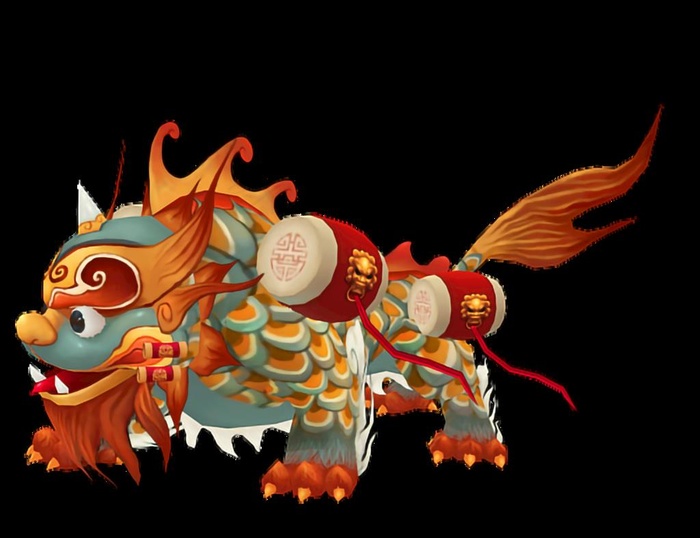 免扣 中国传统春节年兽图片