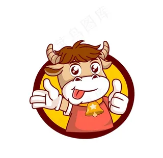 矢量卡通牛形象图片