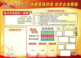 企业班组展板图片