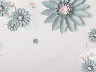 立体花朵背景墙图片