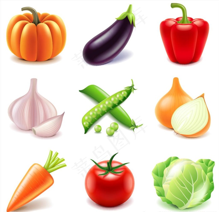 矢量蔬菜元素图片