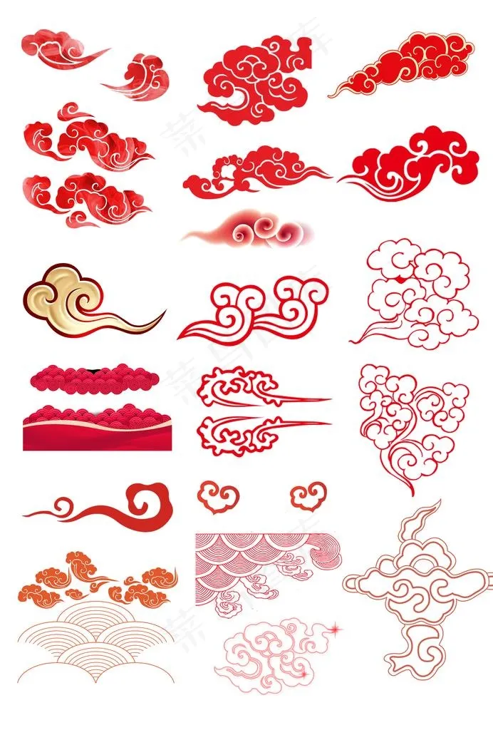 祥云图片(5526X7812(DPI:300))psd模版下载