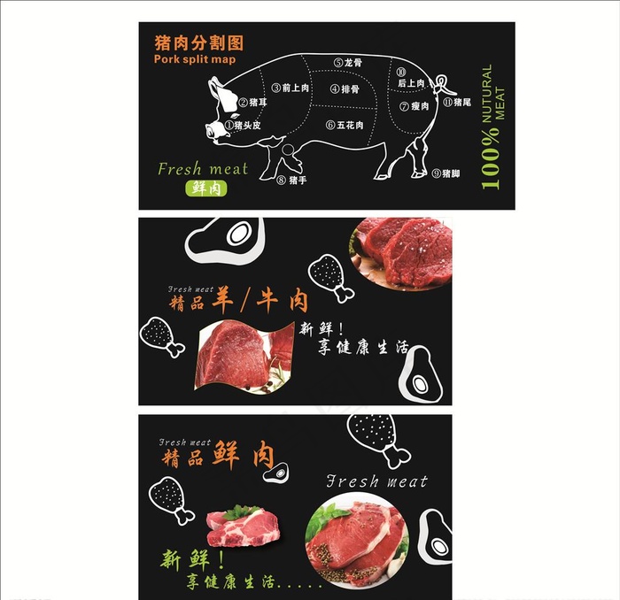 鲜肉图图片(210X297)cdr矢量模版下载