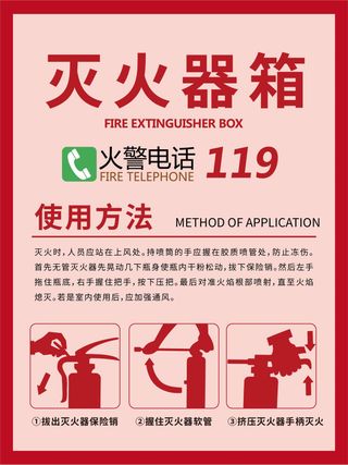 灭火器使用方法图片