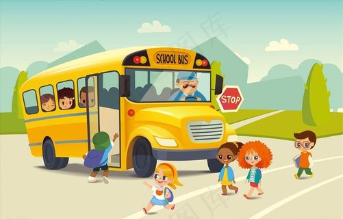 学生校车图片