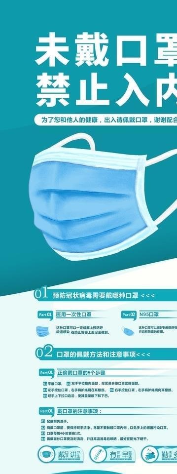 未戴口罩禁止入内图片