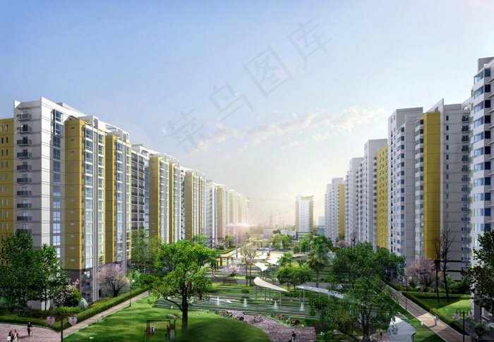 室外 楼房 效果图  模型 风图片(4500X3260(DPI:72))psd模版下载