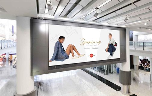 室内商场灯箱样机图片