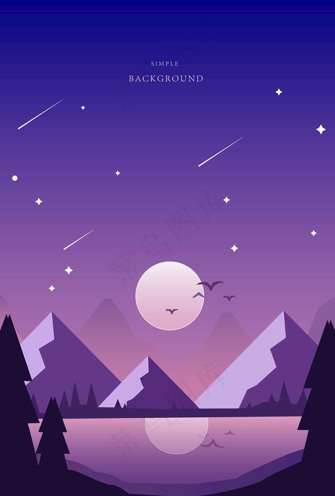 中秋背景插画图片ai矢量模版下载