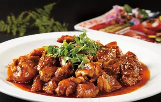 农家熬炒鸡图片