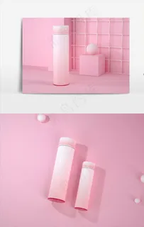 C4D粉色保温杯模型图片 C4D粉色保温杯模型图片