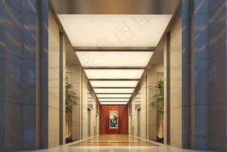 奢华入户大堂电梯图片