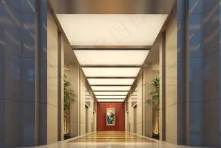 奢华入户大堂电梯图片