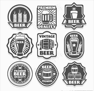 各种年份的啤酒标签图片