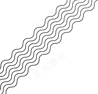 矢量卡通波浪线素材 矢量卡通波图片