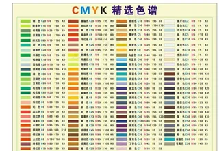 色卡  色值表 CMYK图片
