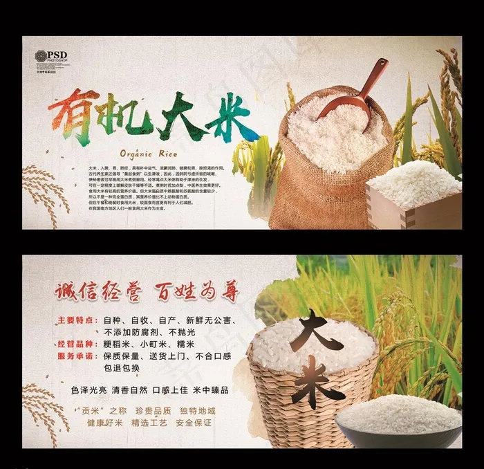 有机大米图片(5906X2598(DPI:300))psd模版下载