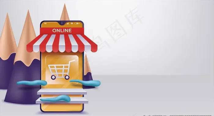 网络购物图片ai矢量模版下载