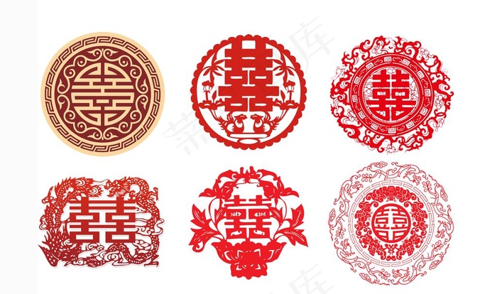 喜字图片psd模版下载