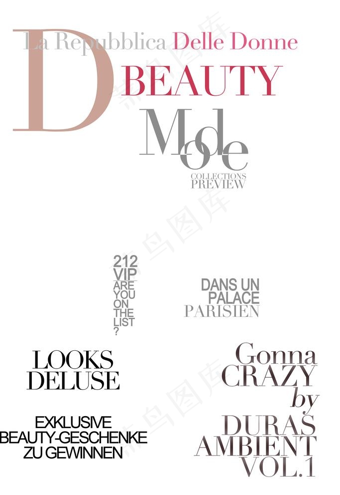 英文 时尚杂志 人像  字体图片