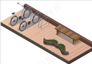 自行车停放处图片