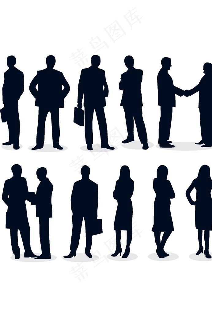 商业人物剪影图片