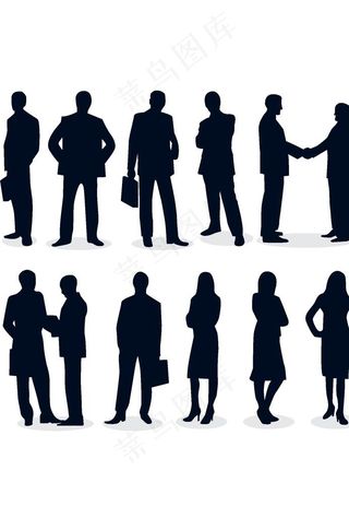 商业人物剪影图片