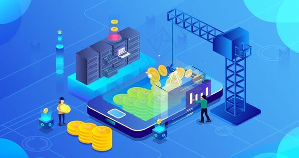 2.5D科技金融商业插画图片