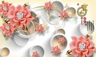 花卉背景墙图片