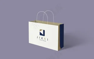 手提购物纸袋PSD包装样机图片