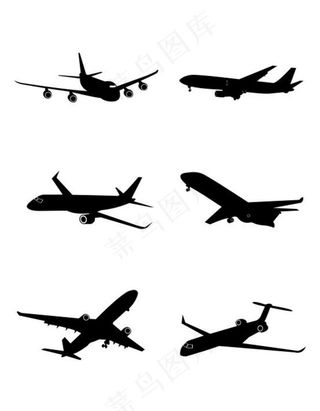 飞机剪影图片