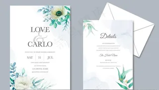 鲜花邀请函图片