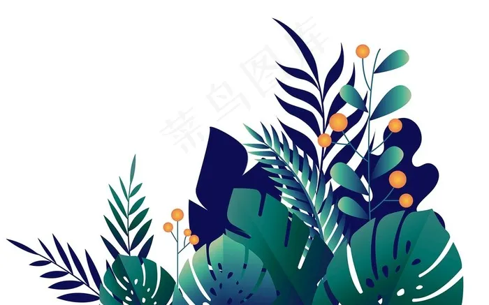 植物图片ai矢量模版下载