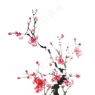 水墨画 梅花图片