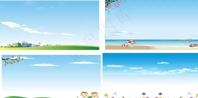 卡通展板背景图片