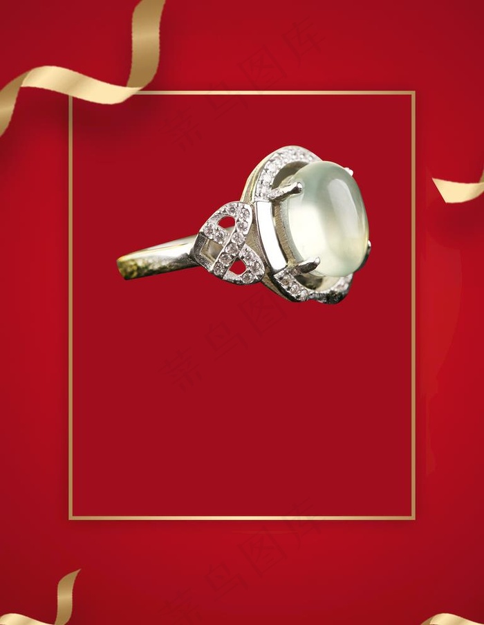 红色珠宝背景图片