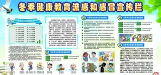 冬季健康教育流感宣传栏图片