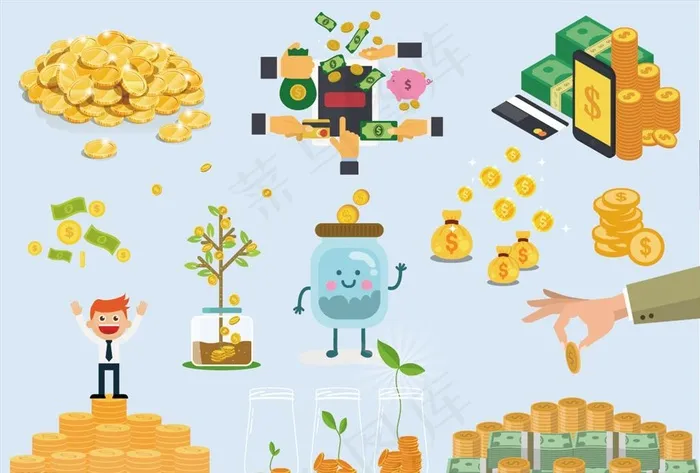 金币图片eps,ai矢量模版下载