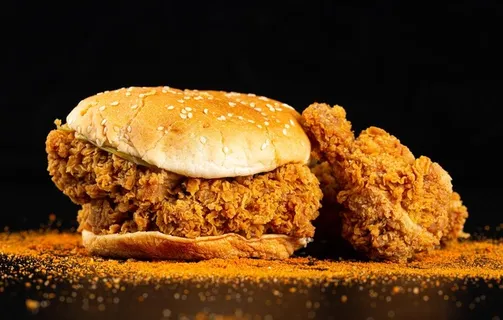 炸鸡汉堡零食美食背景海报素材图片 炸鸡汉堡零食美食背景海报素材图片