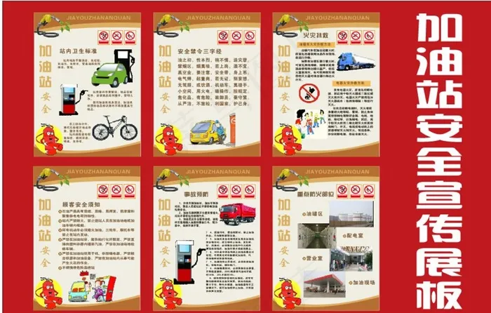 加油站安全宣传图片cdr矢量模版下载
