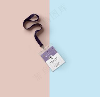 工作证工牌胸卡样机贴图图片