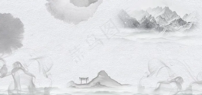 诗画背景图片(7087X3543(DPI:300))psd模版下载