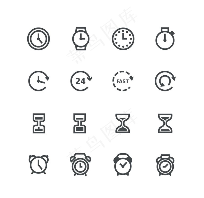 简约时间效率icon图标设计图片eps,ai矢量模版下载