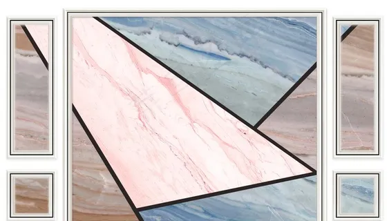 边框造型大理石纹几何背景墙图片